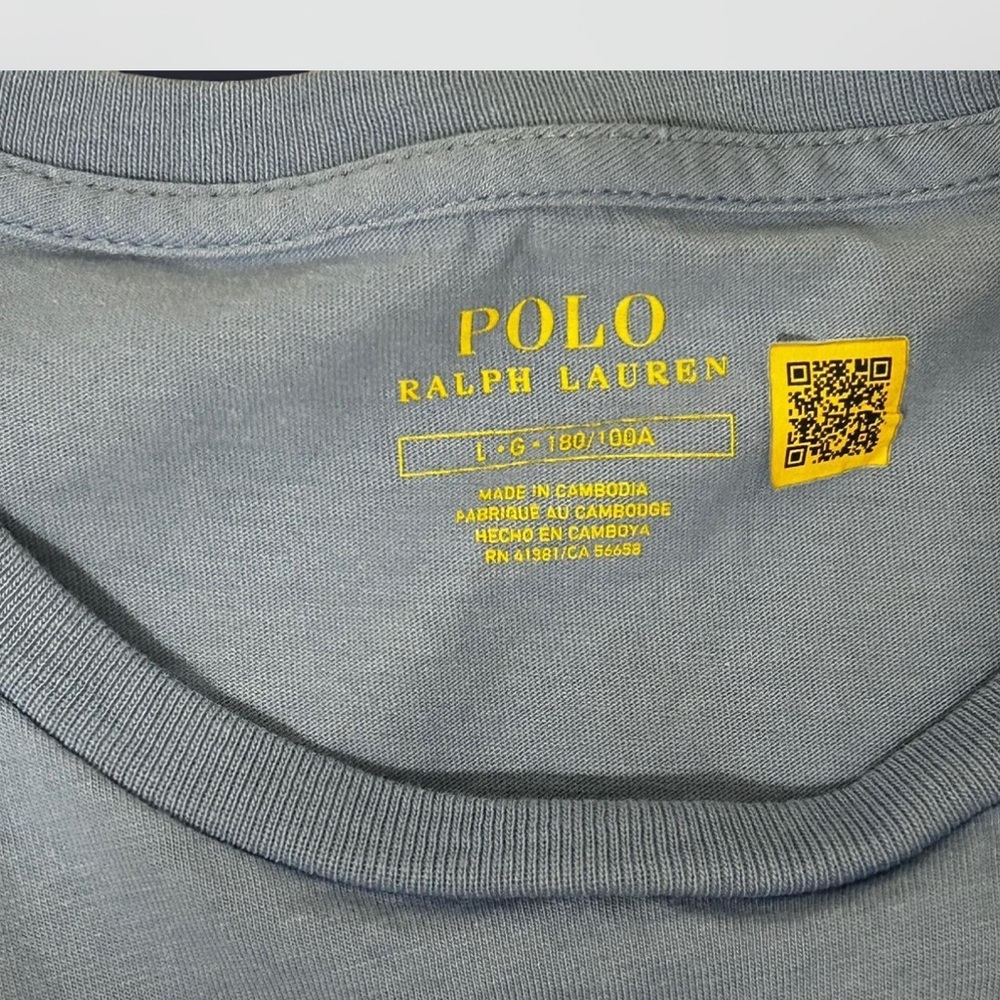 Polo by Ralph Lauren Grey Blue Short Sleeve Tee - Picture 2 of 2